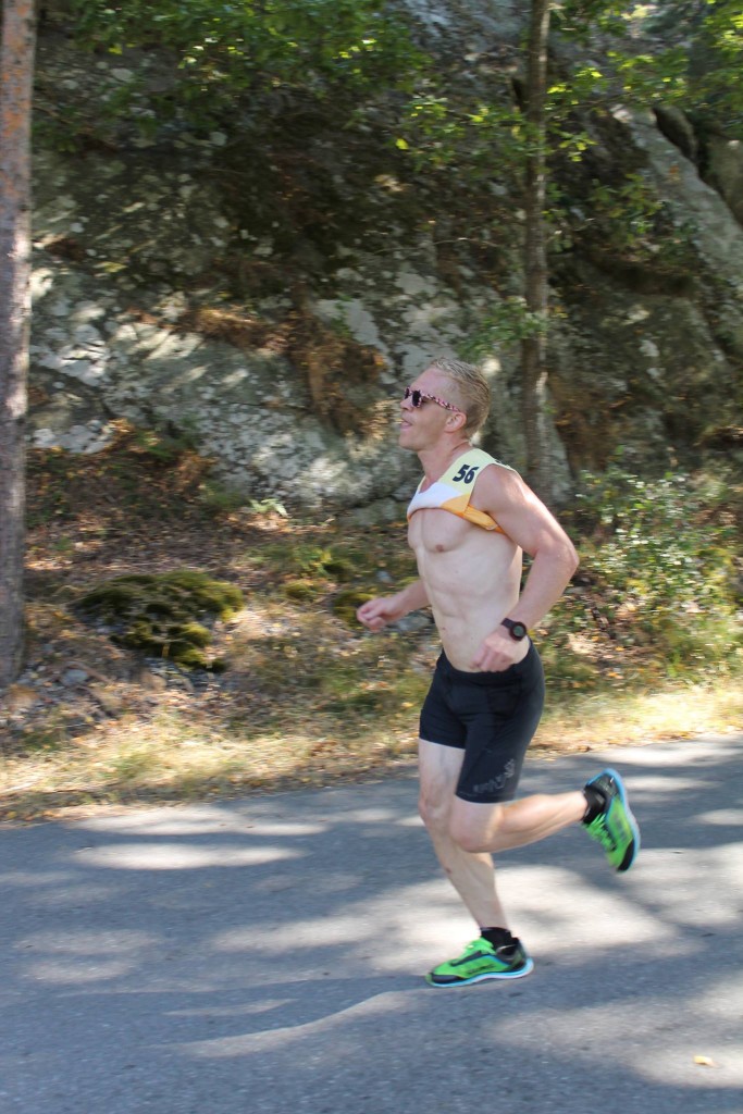 Andreas löpning på Nynäshamn triathlon.