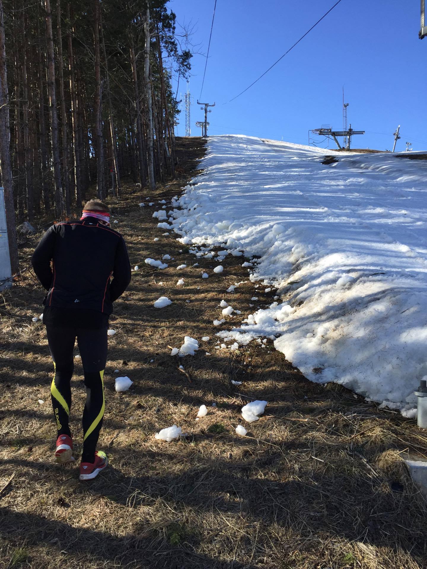 På väg upp för Väsjöbacken med ungefär 52,7 km tillryggalagt.