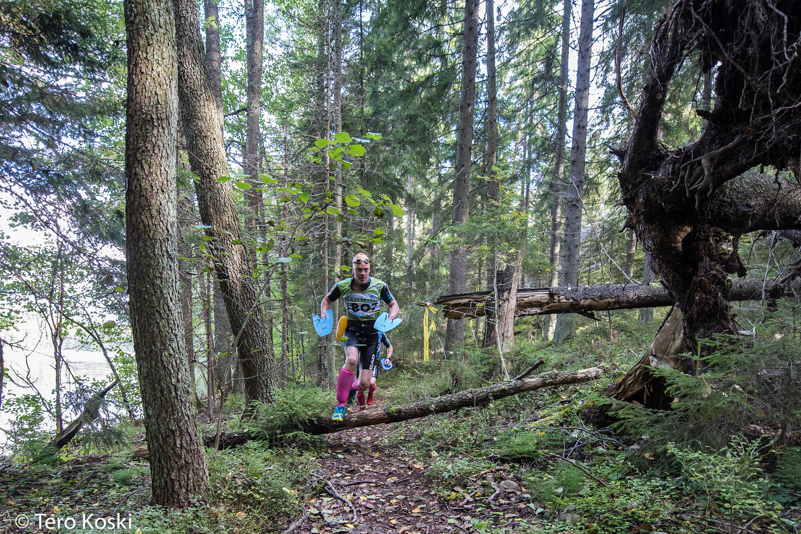 Andreas Ribbefjord och Tomas Granberg. Solvalla Swimrun 2017. Foto: Tero Koski.